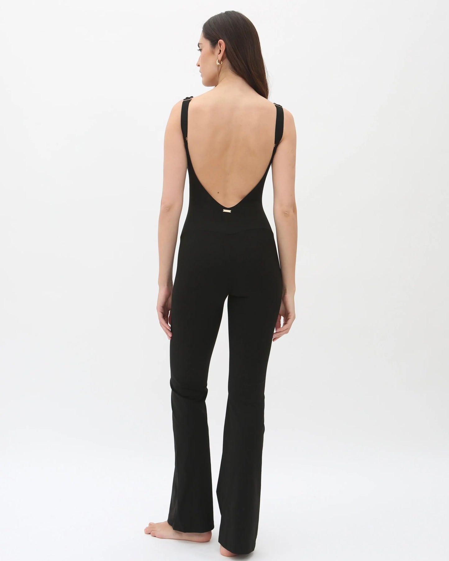 Anastasia Flared Leg Jumpsuit - Black AMADAWEAR