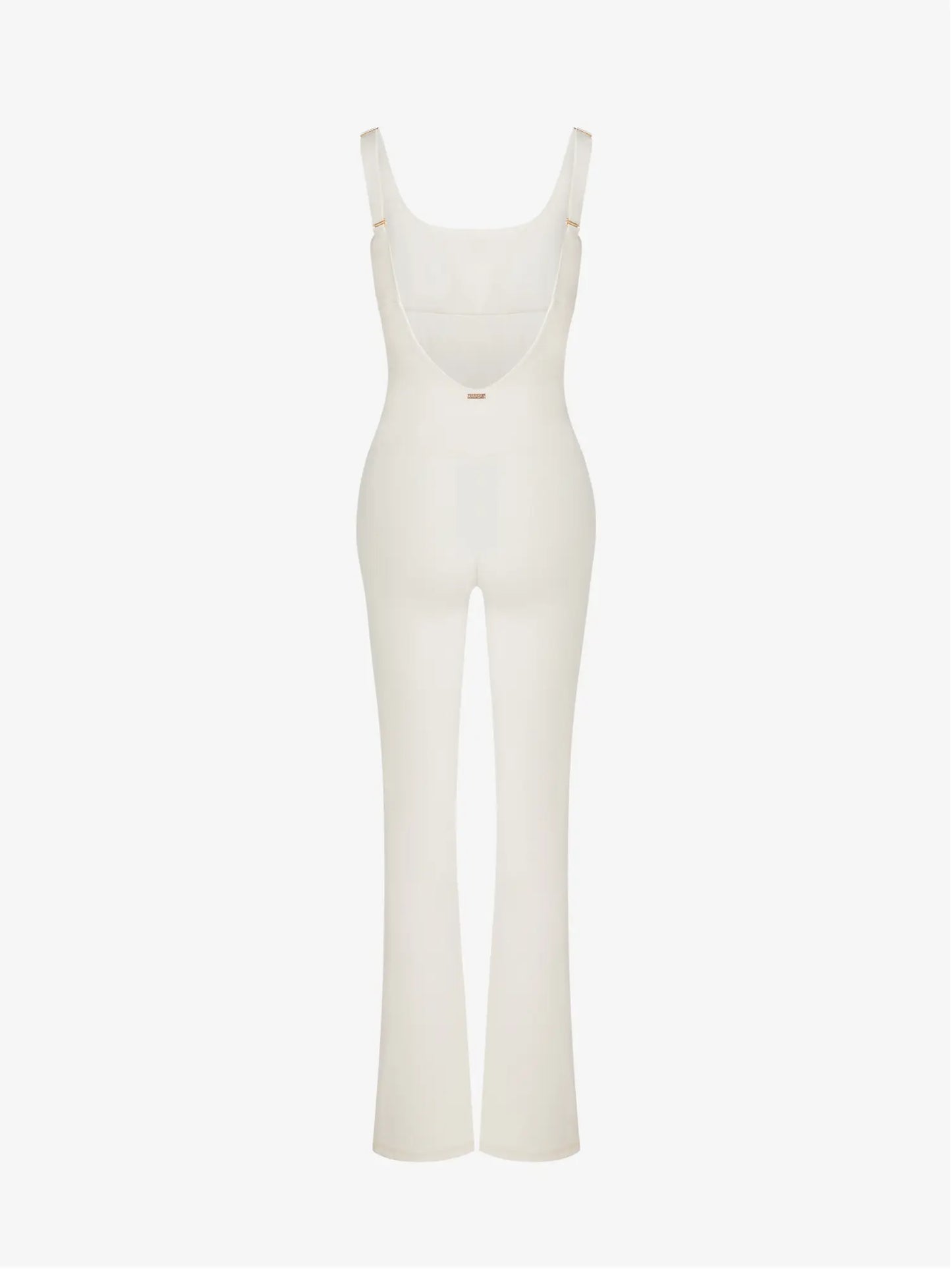 Anastasia Flared Leg Jumpsuit - Ivory AMADAWEAR