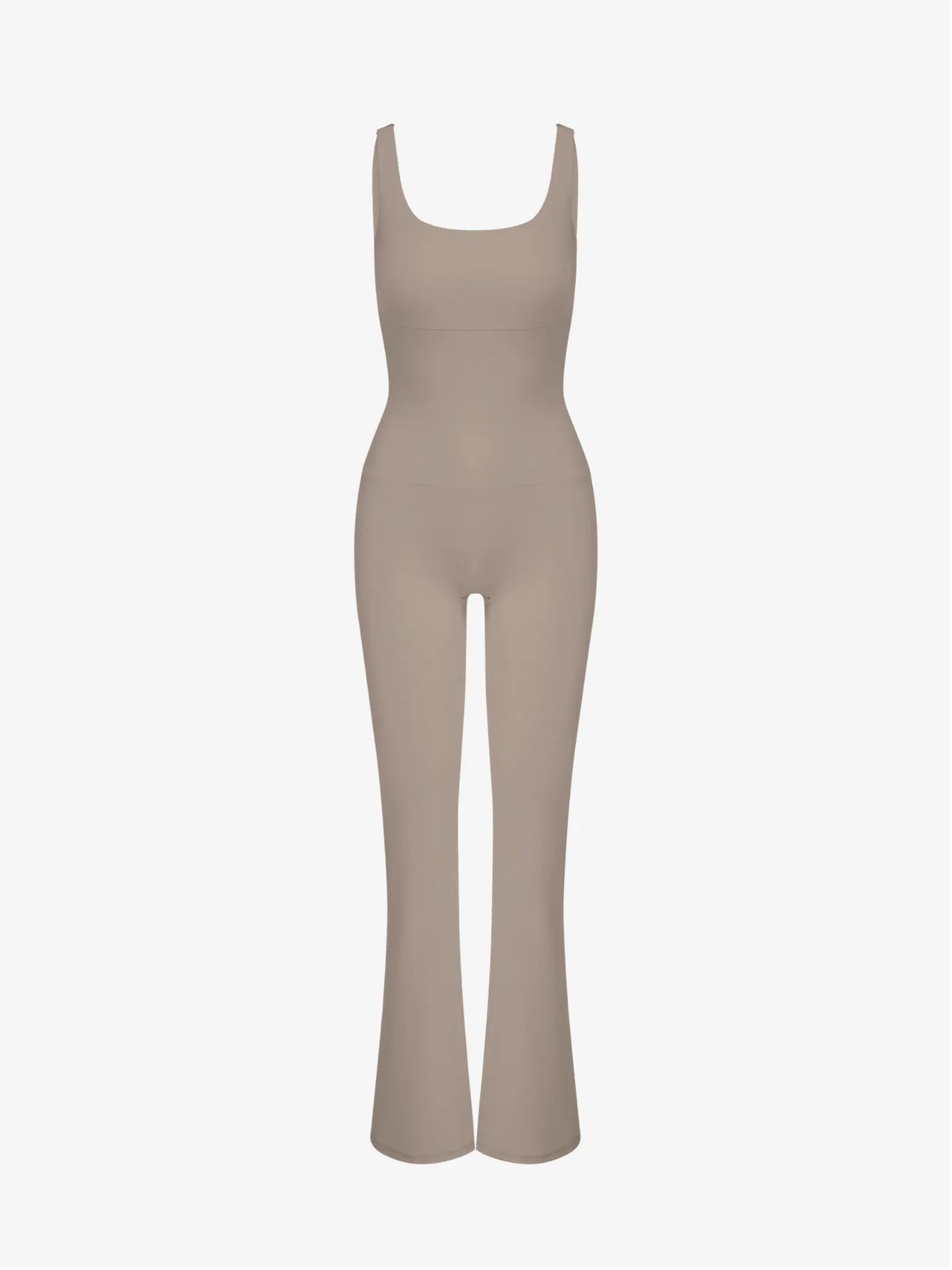 Anastasia Flared Leg Jumpsuit - Nude AMADAWEAR