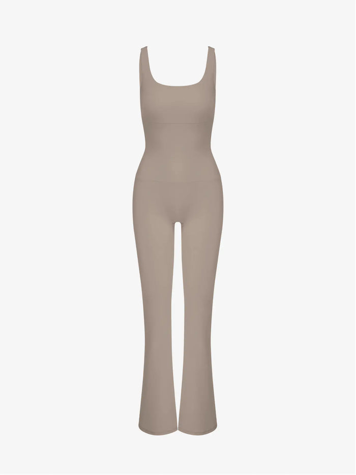 Anastasia Flared Leg Jumpsuit - Nude AMADAWEAR