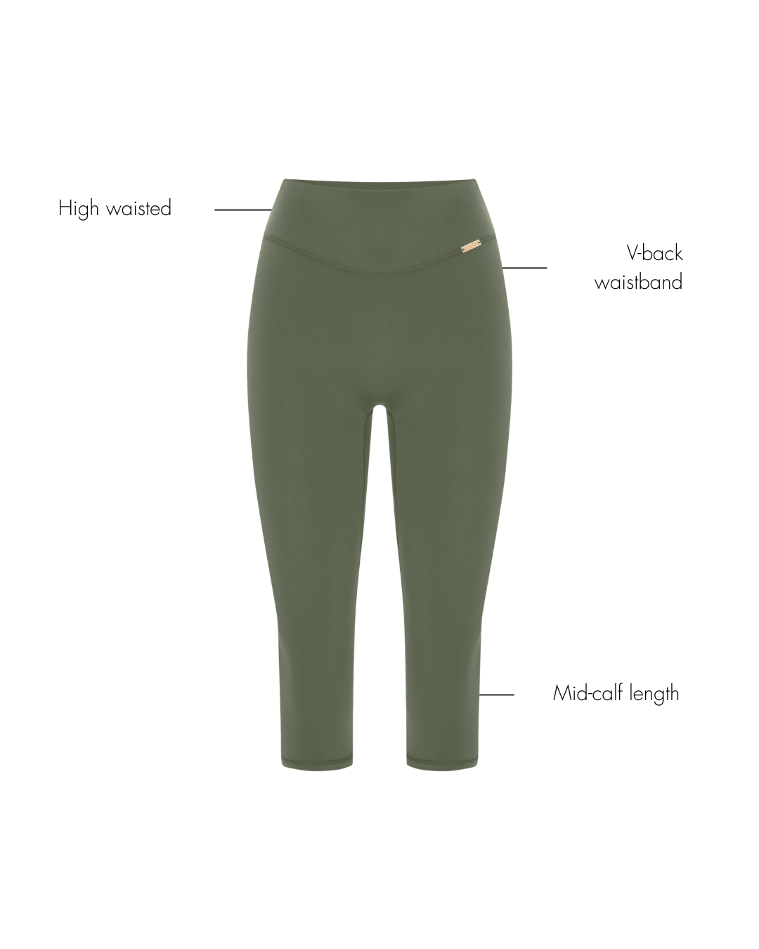 Capri Leggings - Alpine Moss