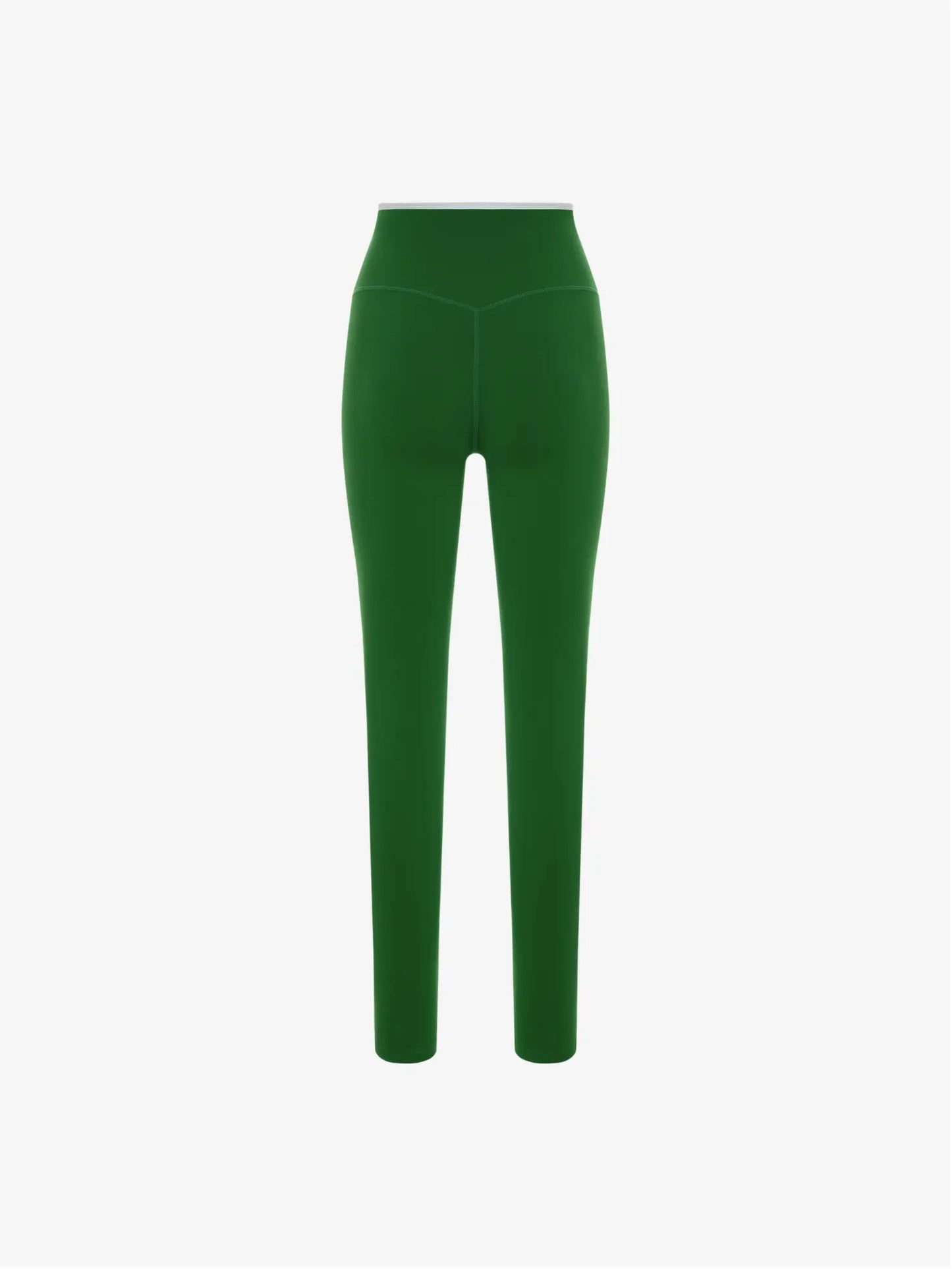 Gaia Leggings - Green with White Trim AMADAWEAR