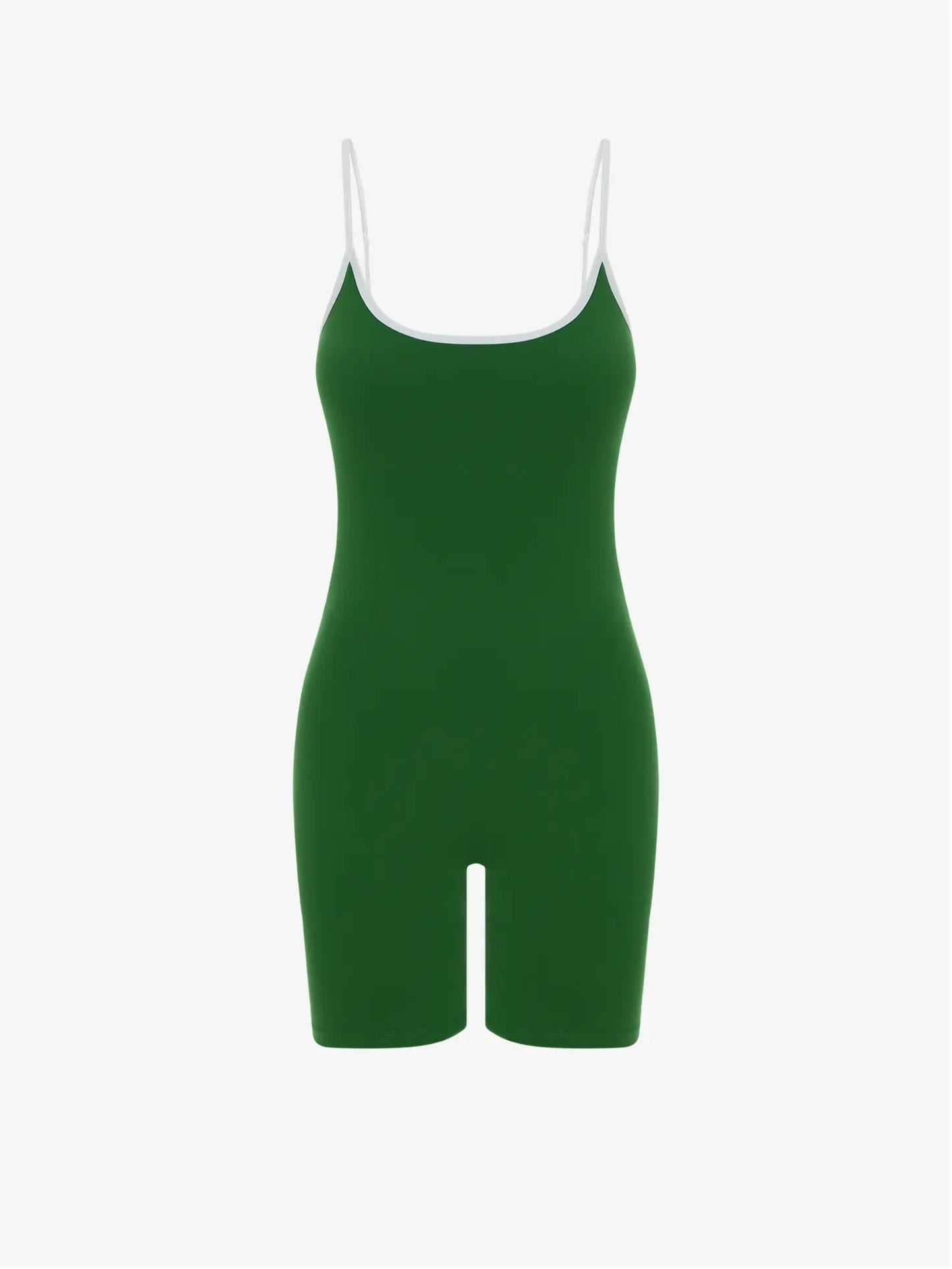 Gia Onesie - Green with White Trim AMADAWEAR