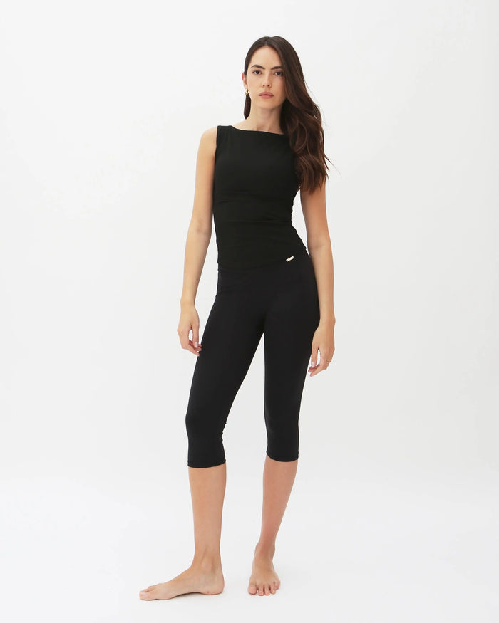 Karolina Boatneck Top - Black AMADAWEAR