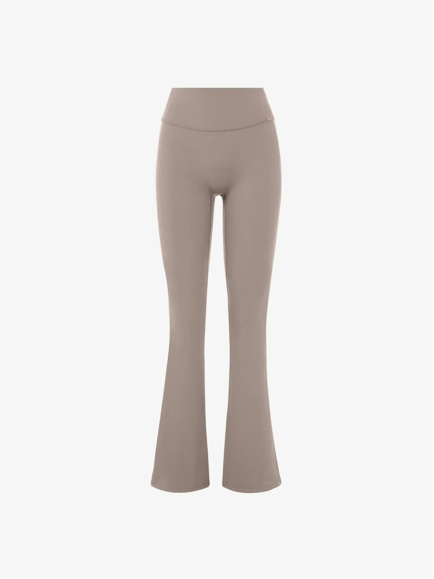 Lia Scrunched Flare Leggings - Nude AMADAWEAR