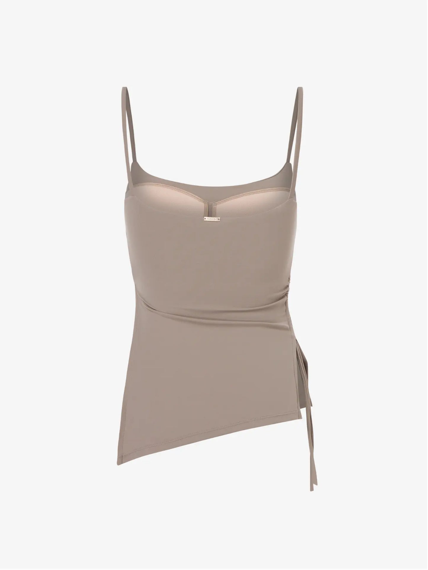 Mira Asymmetric Top - Nude AMADAWEAR