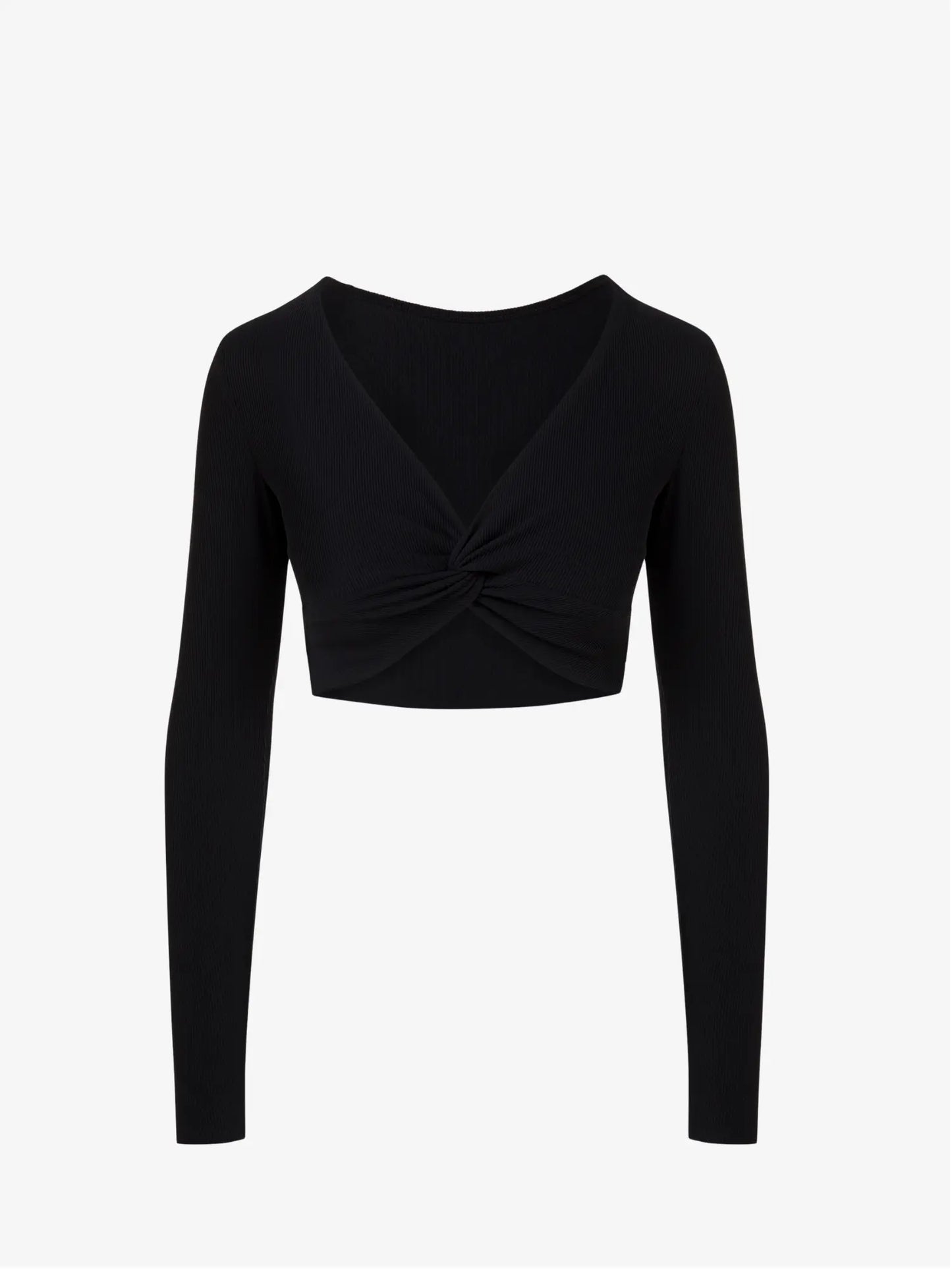 Yasmine Longsleeve Top - Black AMADAWEAR