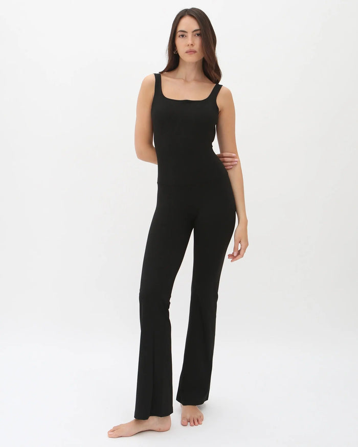 Anastasia Flared Leg Jumpsuit - Black AMADAWEAR