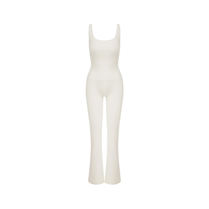 Anastasia Flared Leg Jumpsuit - Ivory AMADAWEAR