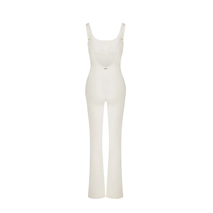 Anastasia Flared Leg Jumpsuit - Ivory AMADAWEAR