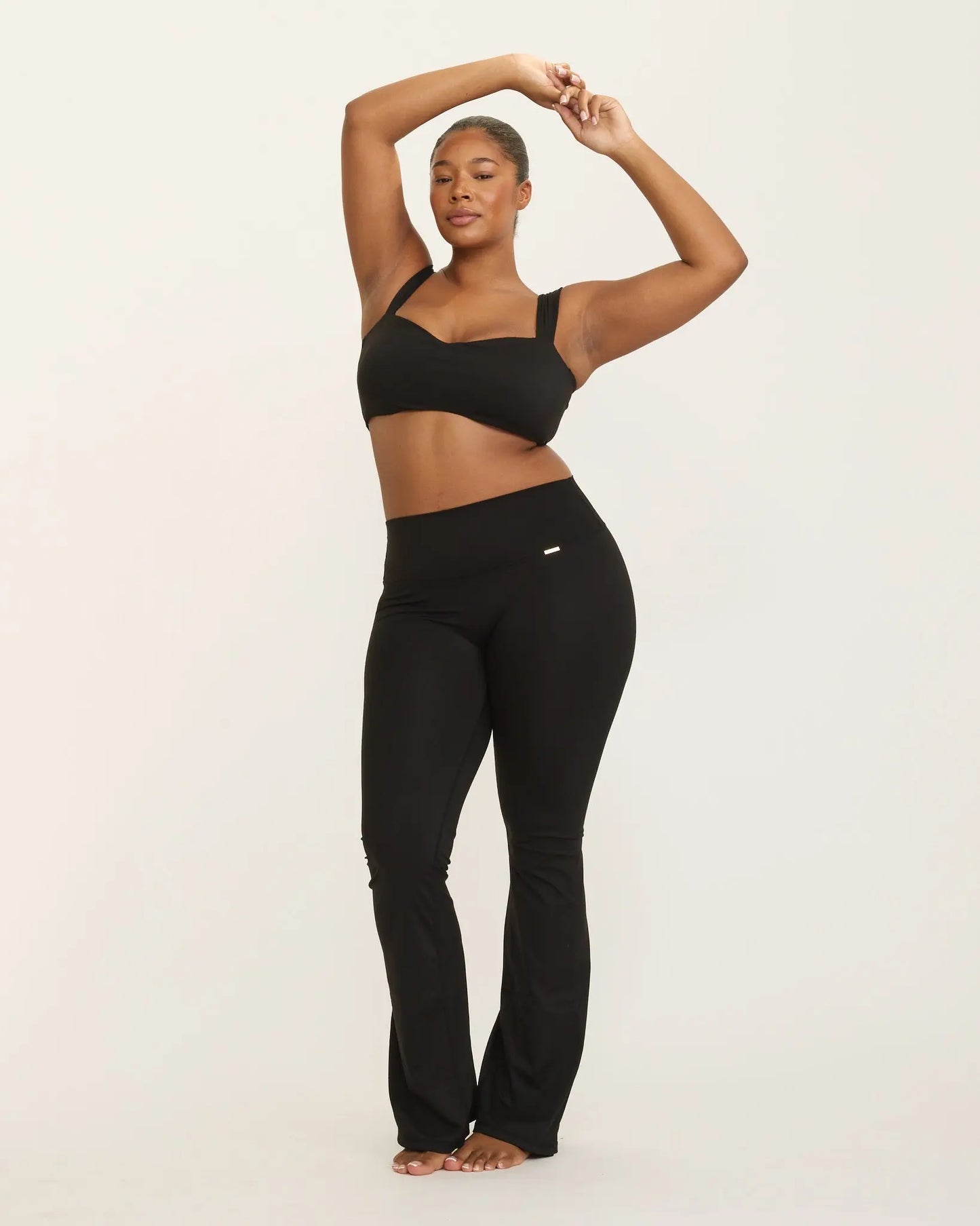 Camilla Flare Leggings - Black AMADAWEAR
