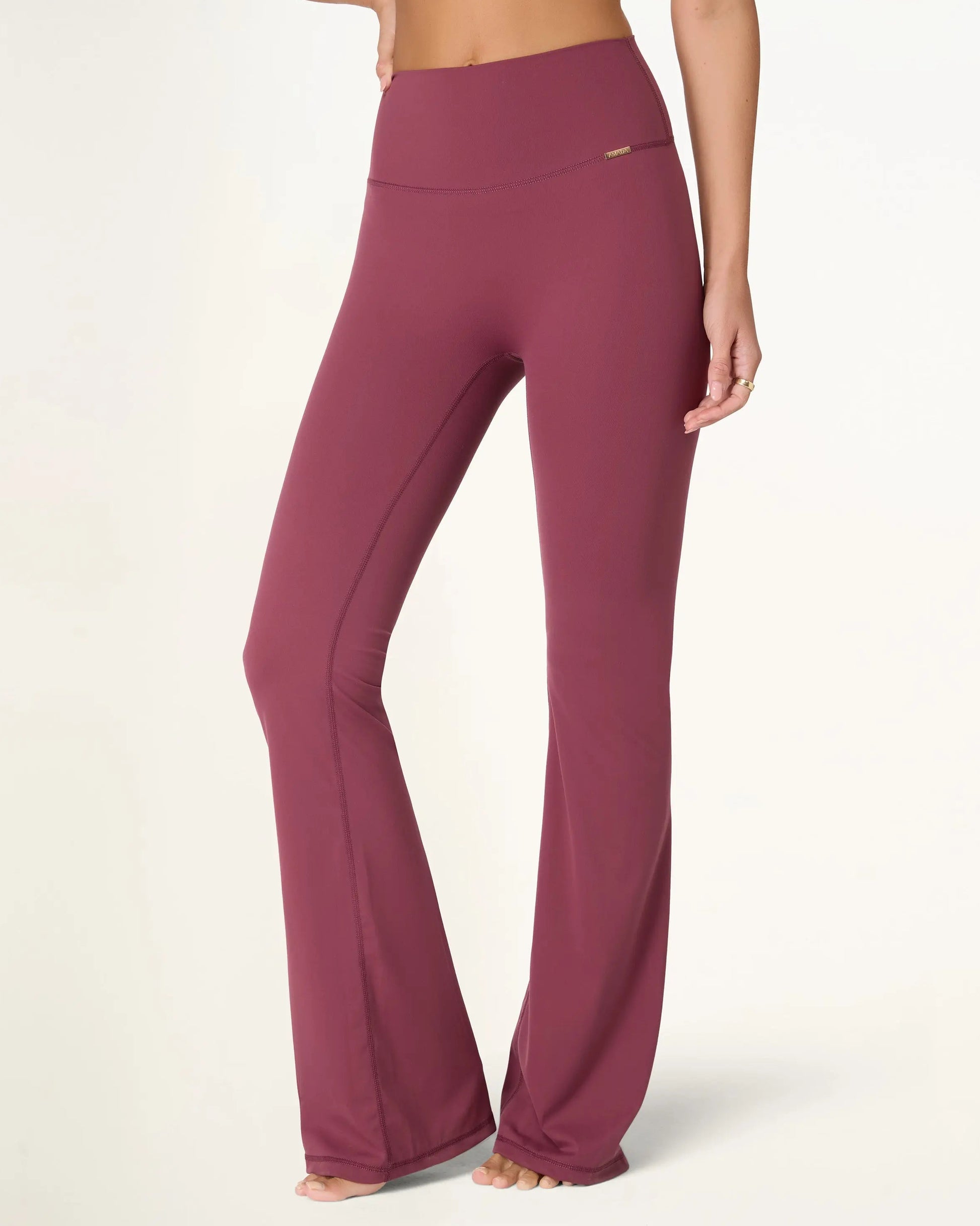 Camilla Flare Leggings - Cherry AMADAWEAR