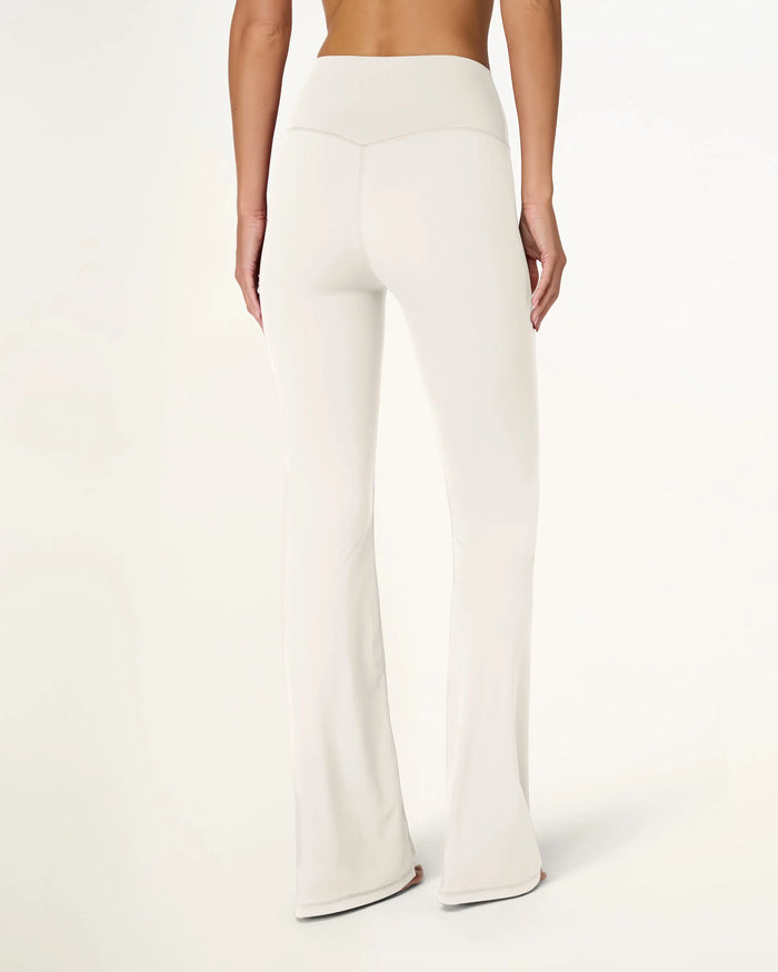 Camilla Flare Leggings - Ivory AMADAWEAR