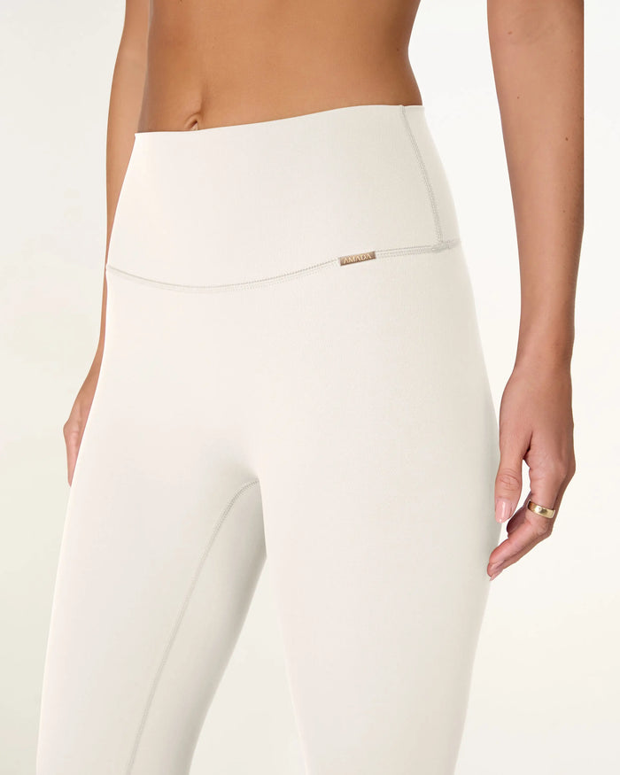 Camilla Flare Leggings - Ivory AMADAWEAR