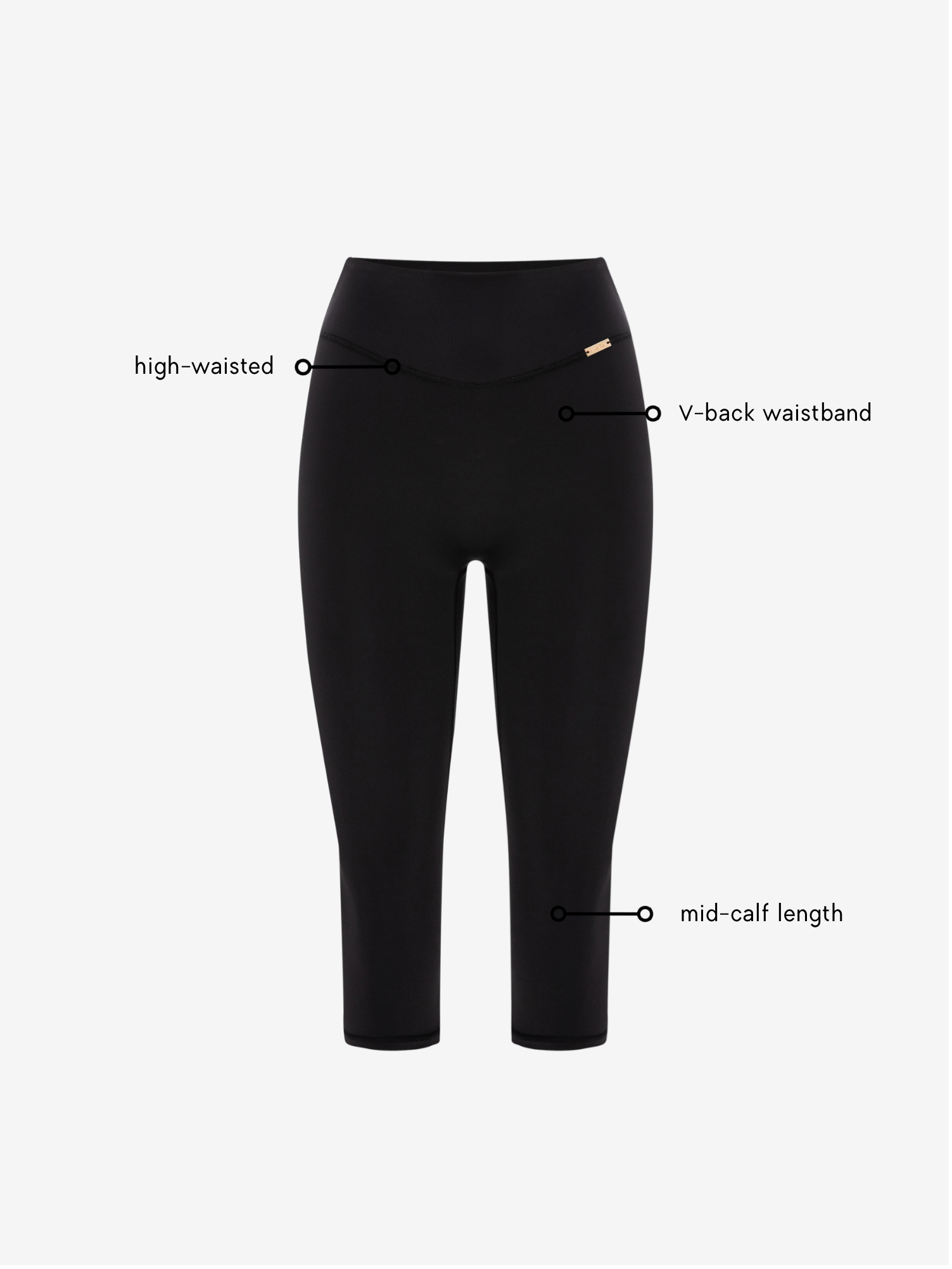 Capri Leggings - Black AMADAWEAR