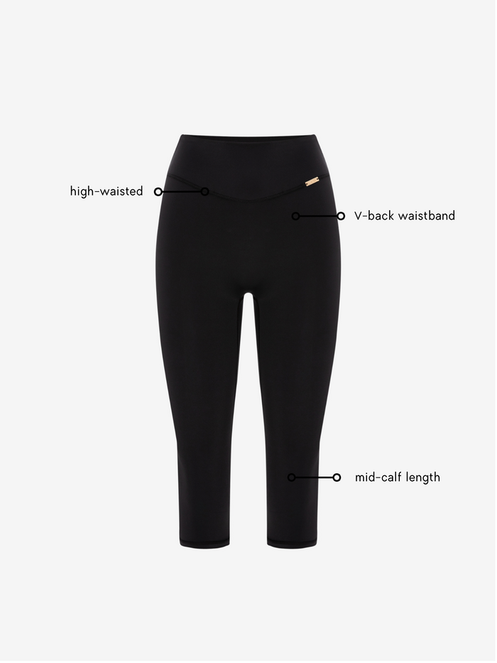 Capri Leggings - Black AMADAWEAR