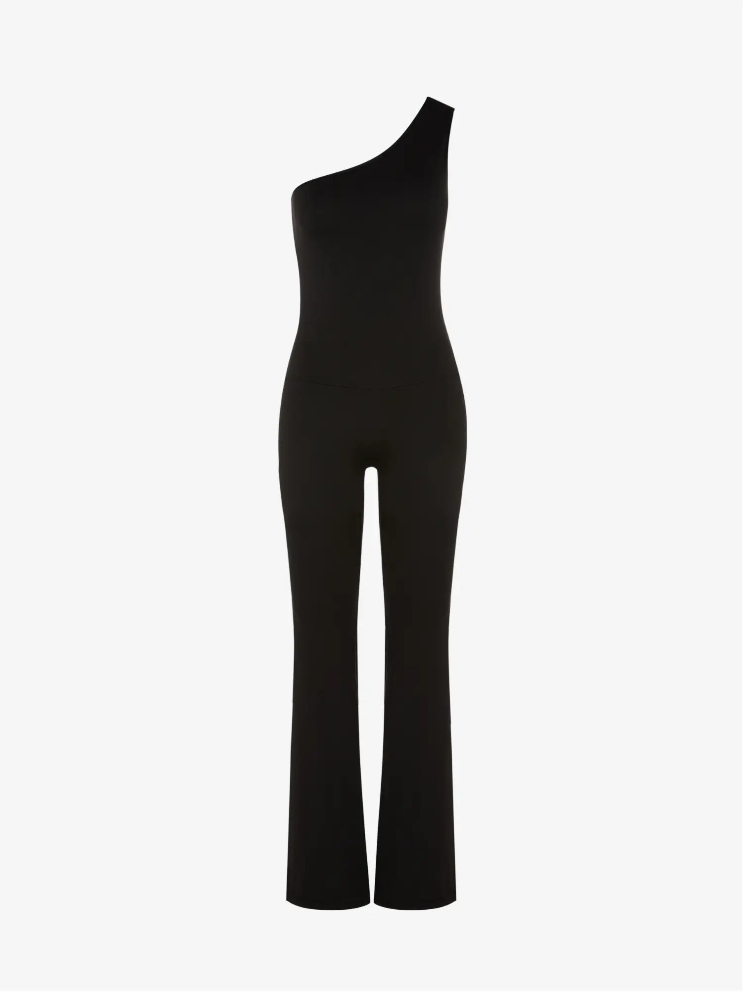 Cristina Oneshoulder Flared Leg Jumpsuit – Black AMADAWEAR