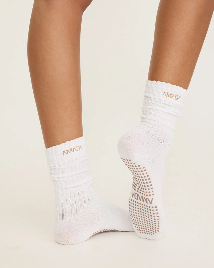 Crow Grip Socks - white AMADAWEAR.AE