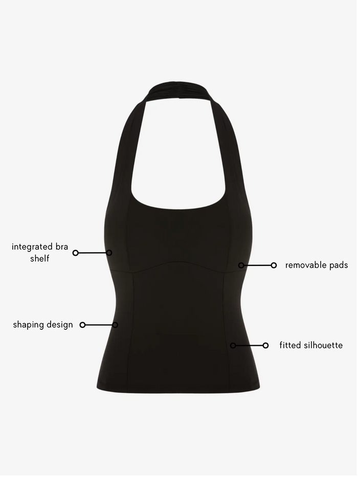 Daria Halterneck - Black AMADAWEAR