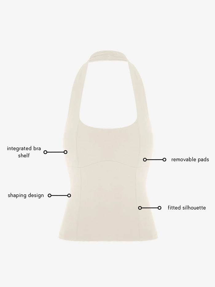 Daria Halterneck - Ivory AMADAWEAR