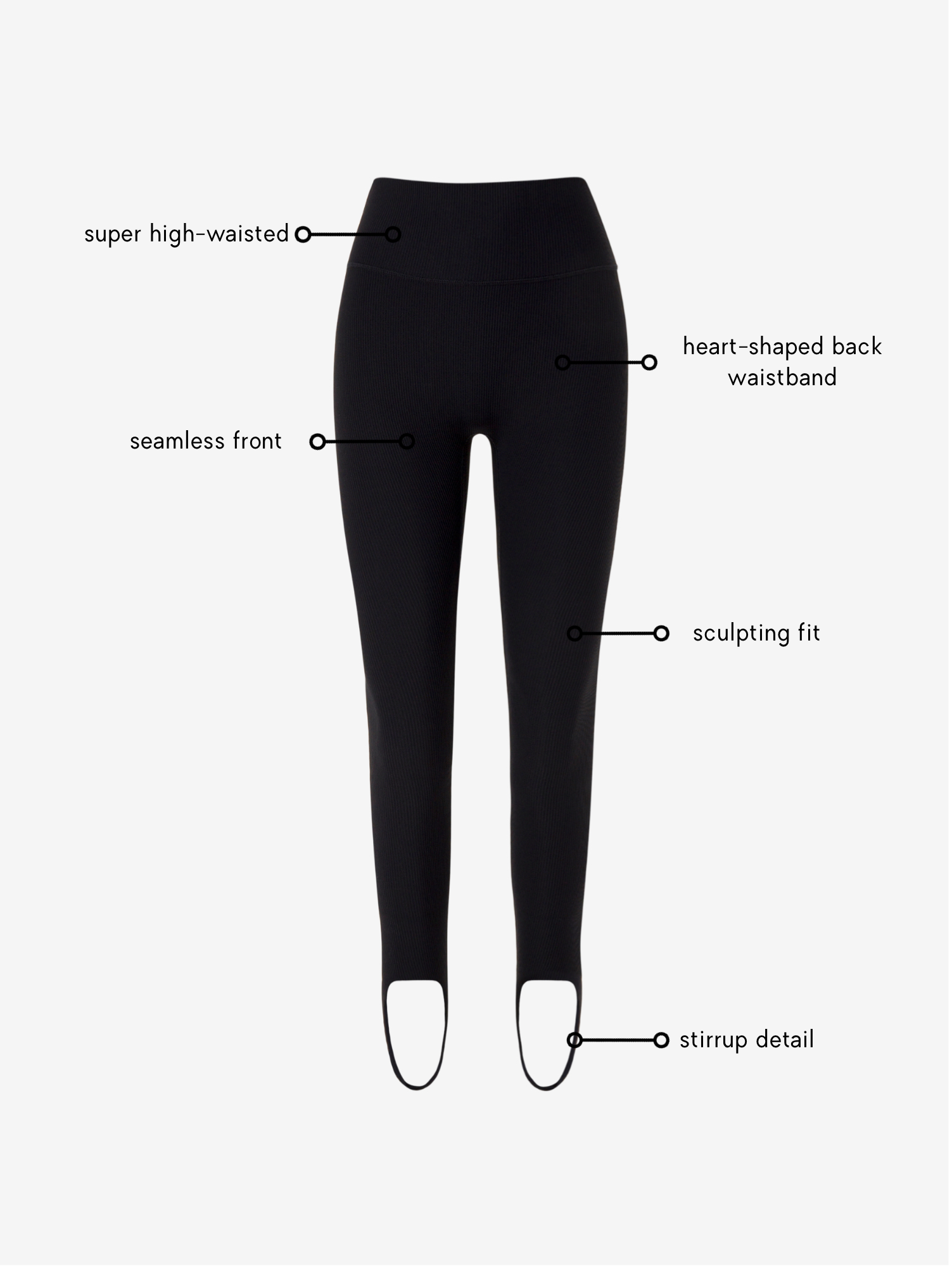 Donya Stirrup Leggings - Black AMADAWEAR