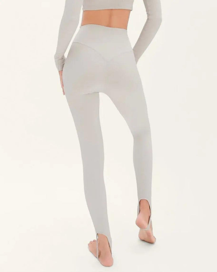 Donya Stirrup Leggings - Cool Grey - Amadawear.ae