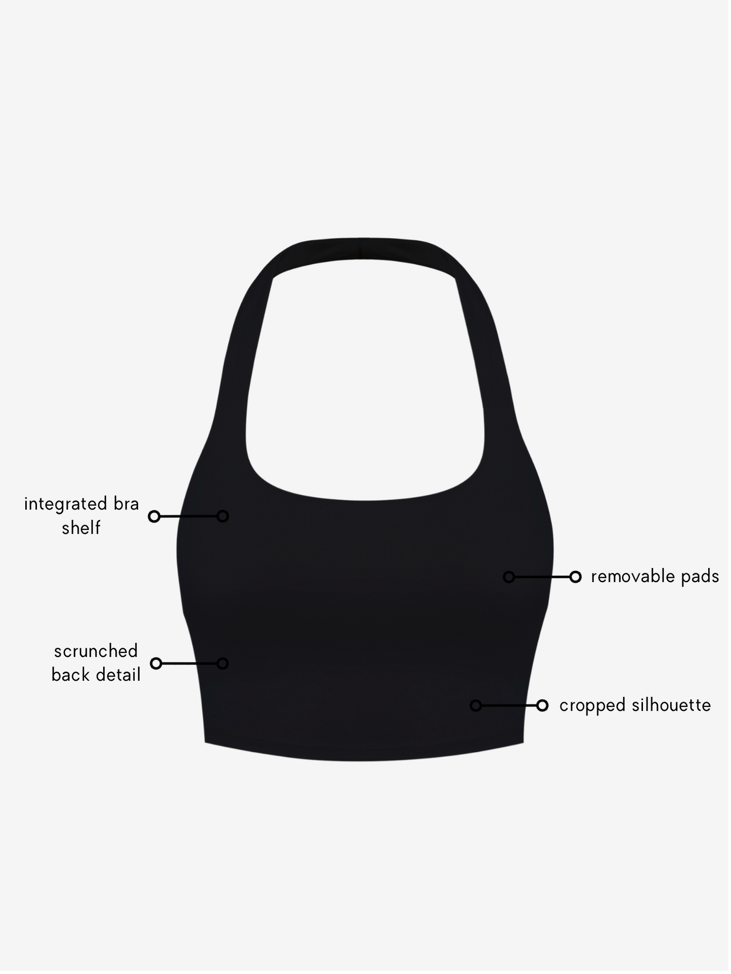 Elisa Halterneck - Black AMADAWEAR