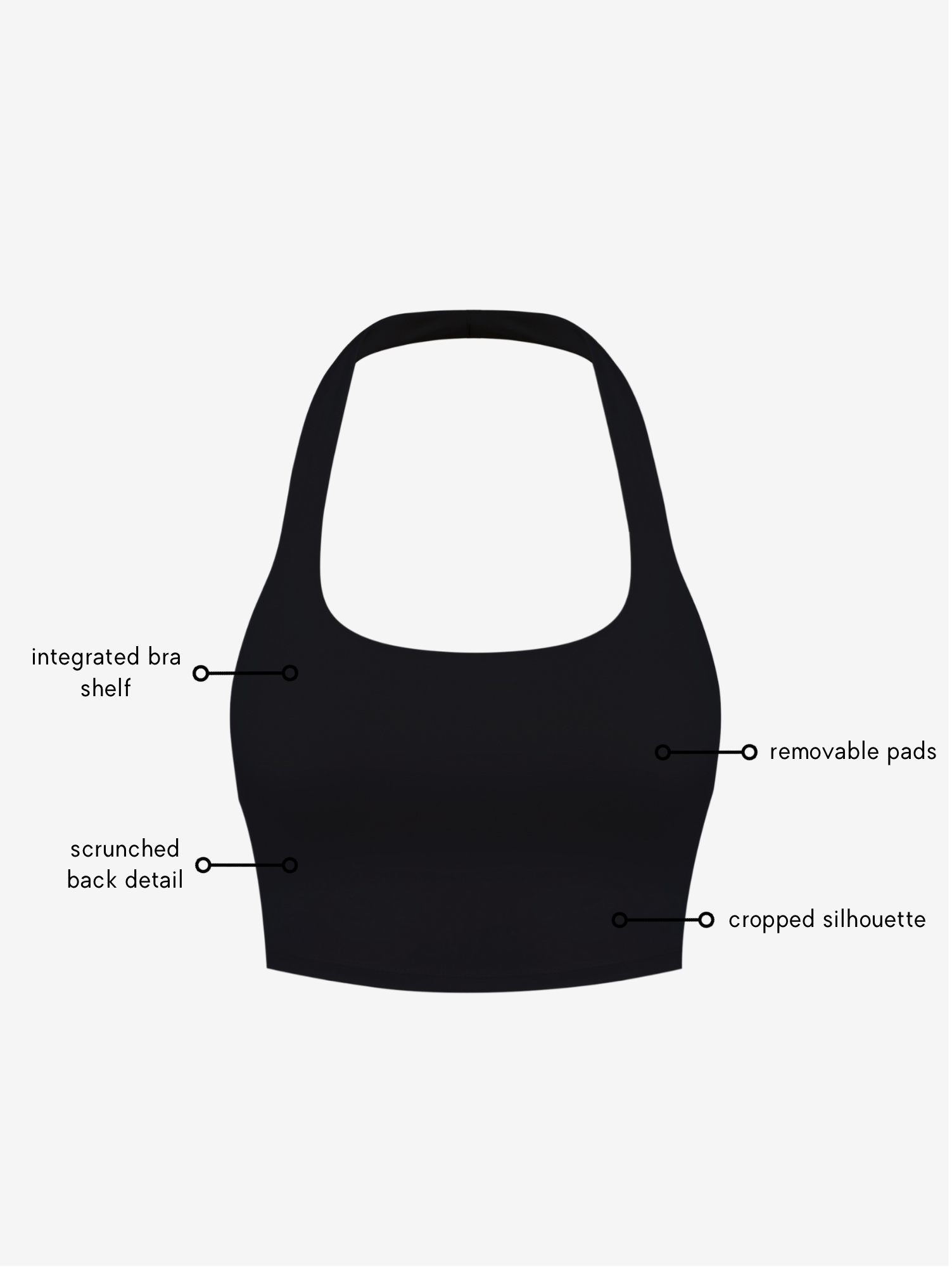 Elisa Halterneck - Black AMADAWEAR