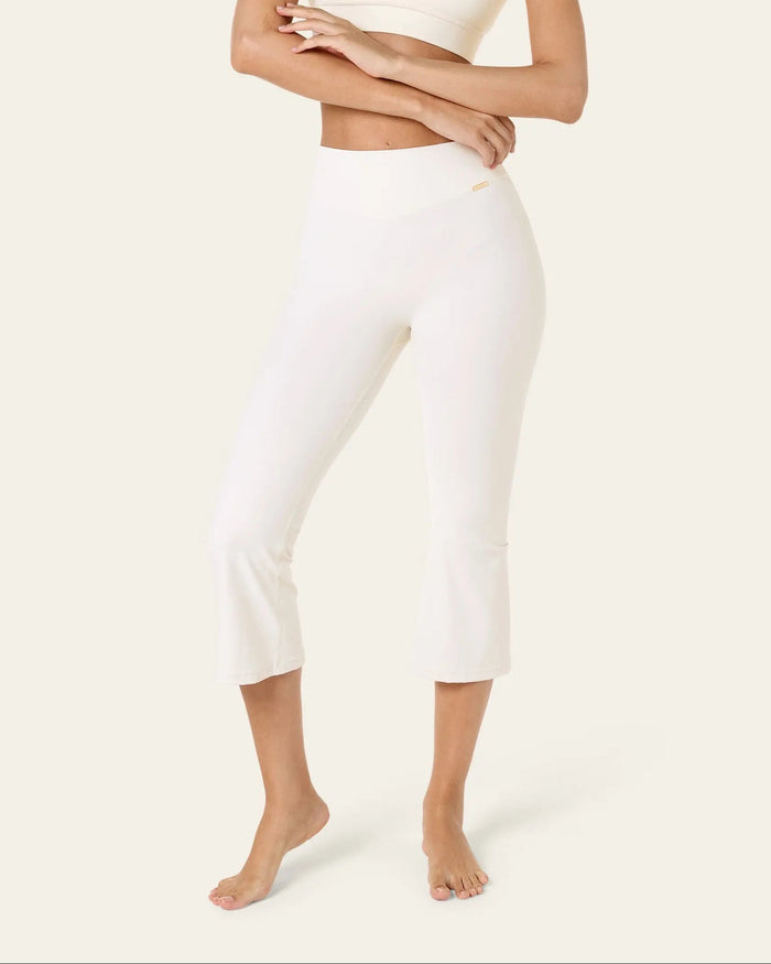 Flared Capri Leggings - Ivory