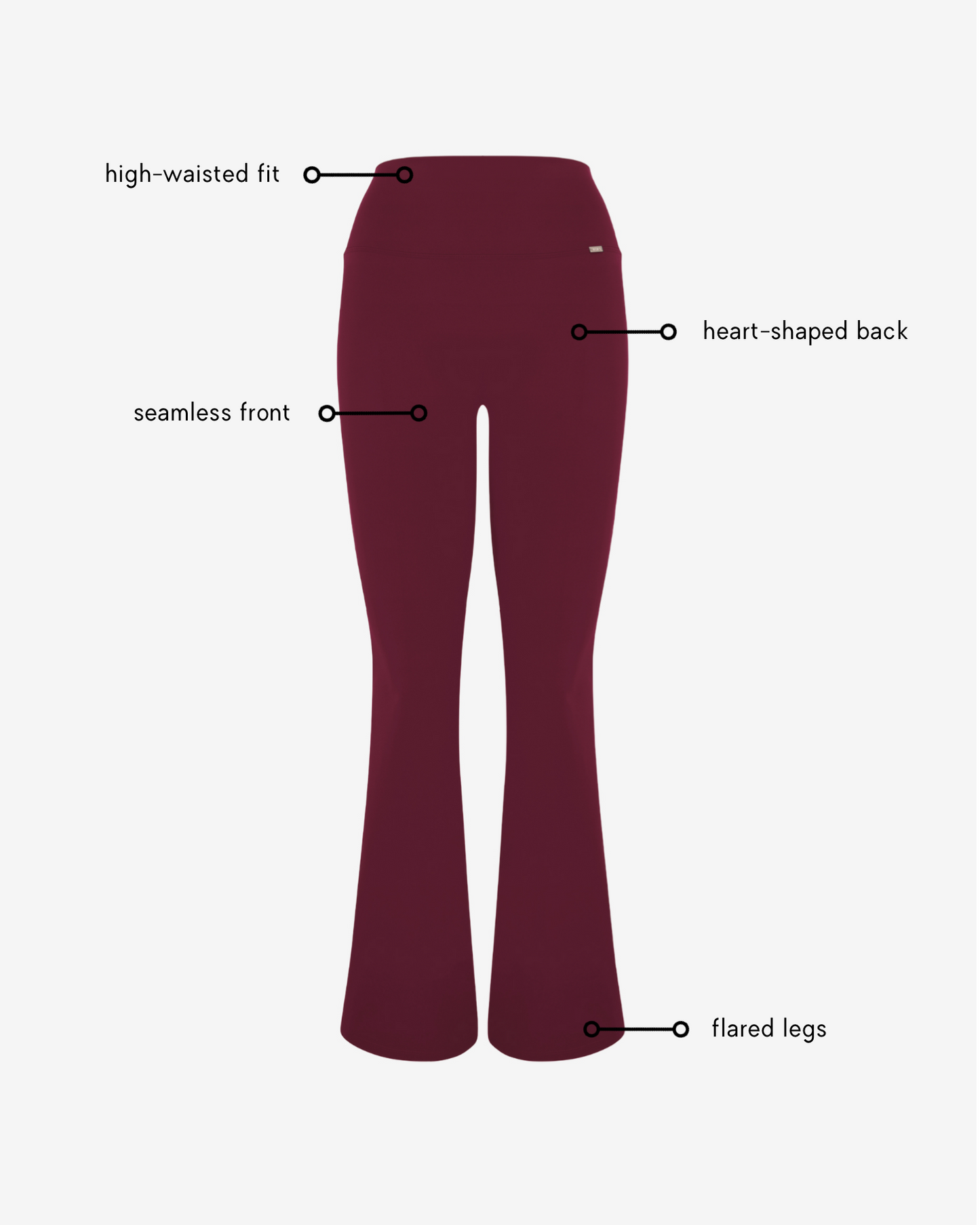 Camilla Flare Leggings - Cherry