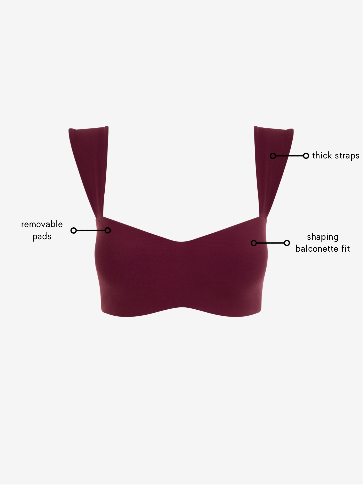 Jaqueline Balconette Bra - Cherry AMADAWEAR