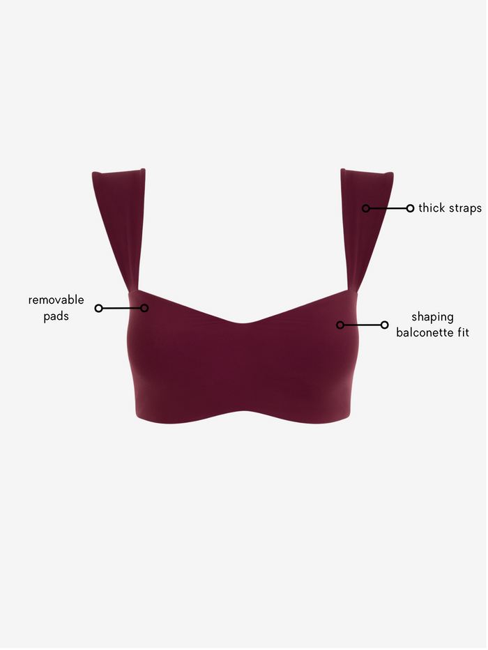 Jaqueline Balconette Bra - Cherry AMADAWEAR