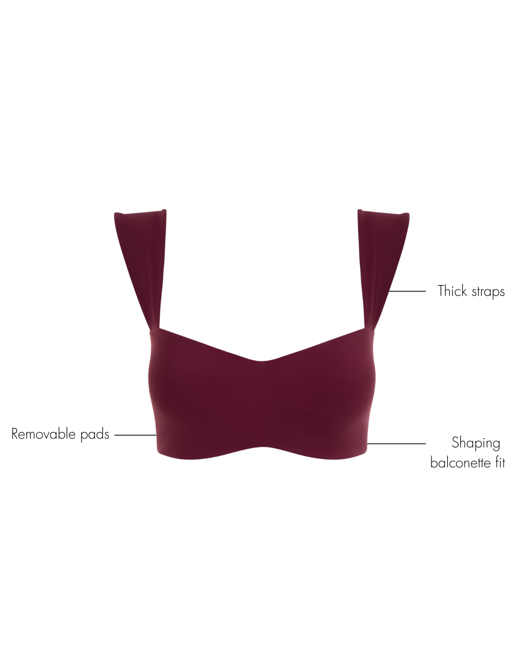 Jaqueline Balconette Bra - Cherry