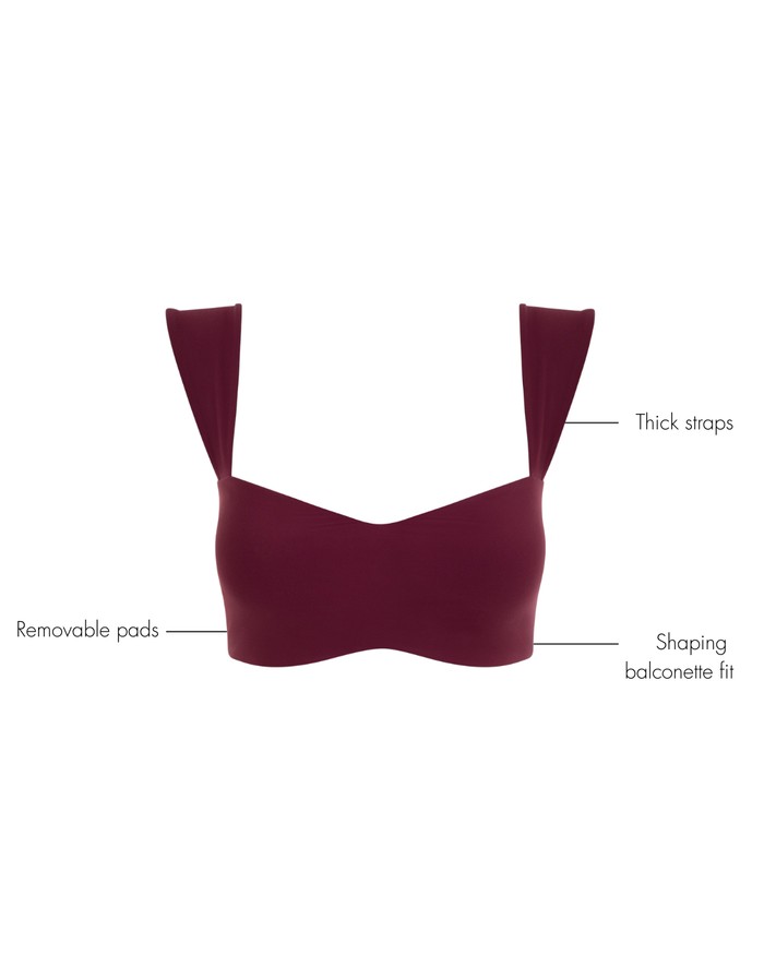 Jaqueline Balconette Bra - Cherry