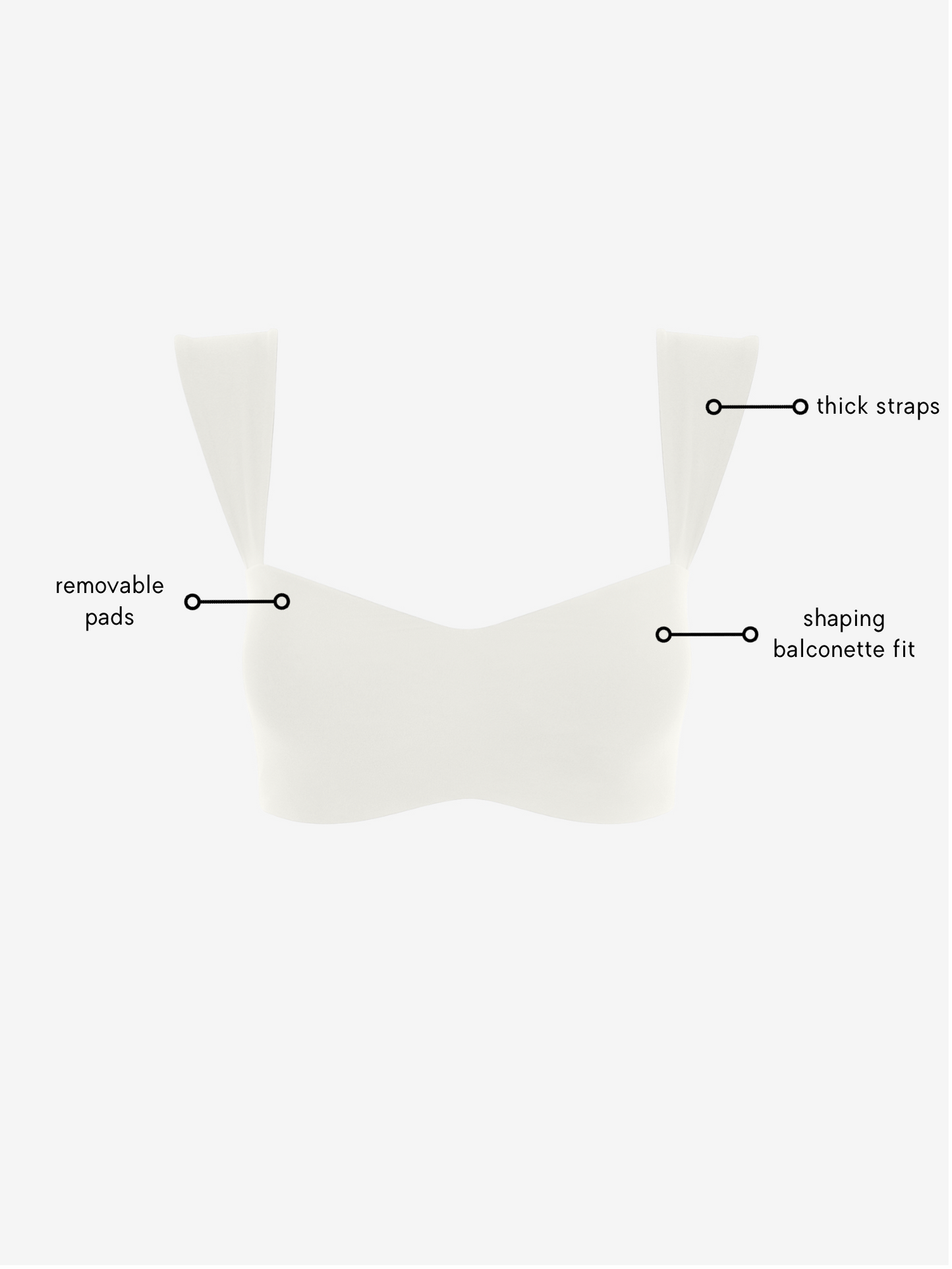 Jaqueline Balconette Bra - Ivory AMADAWEAR