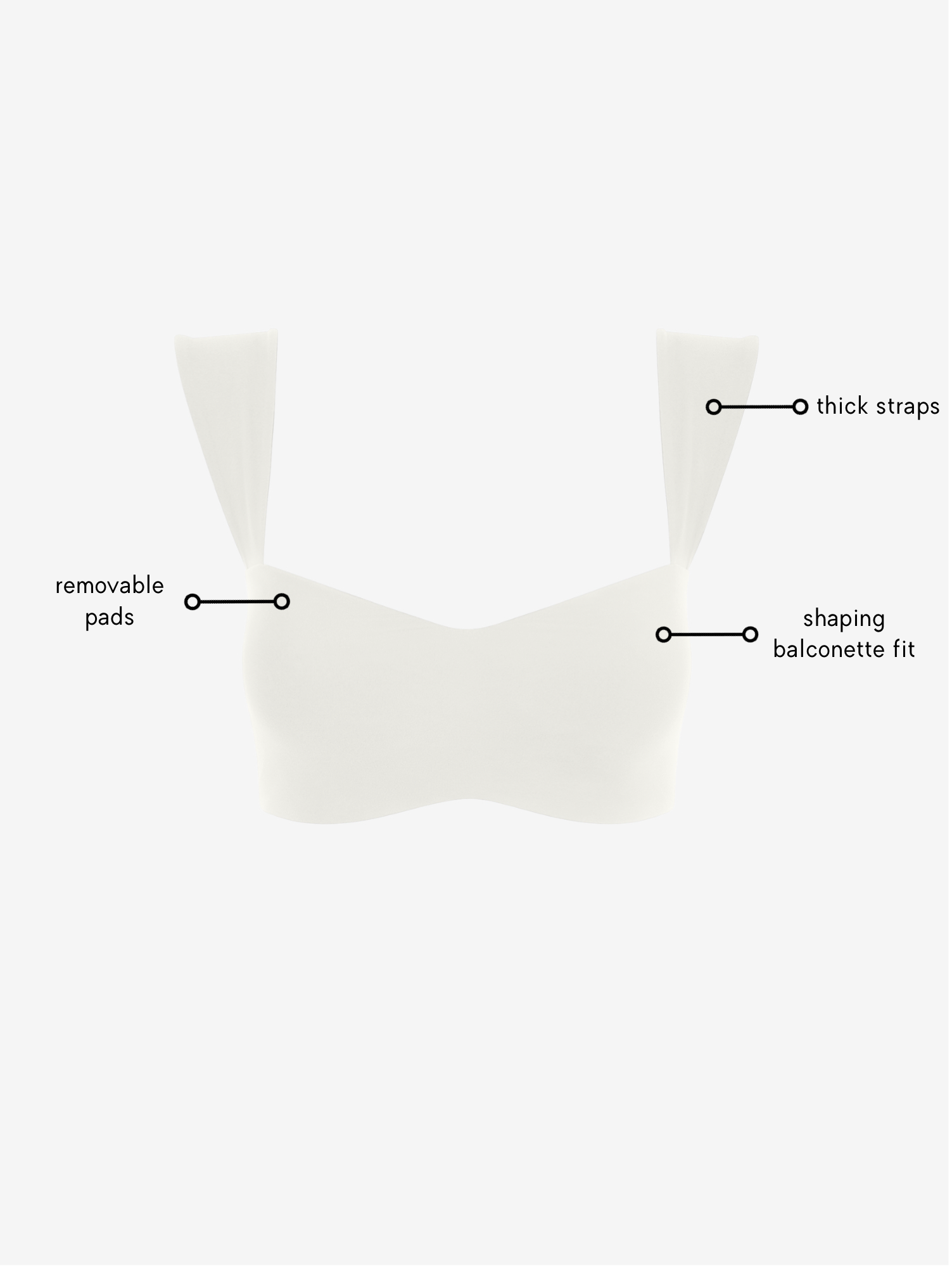 Jaqueline Balconette Bra - Ivory AMADAWEAR