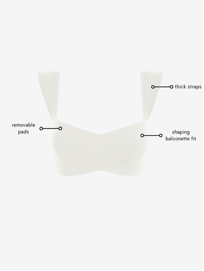 Jaqueline Balconette Bra - Ivory AMADAWEAR