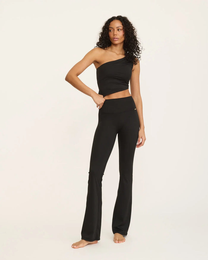 Joelle One Shoulder Top - Black AMADAWEAR