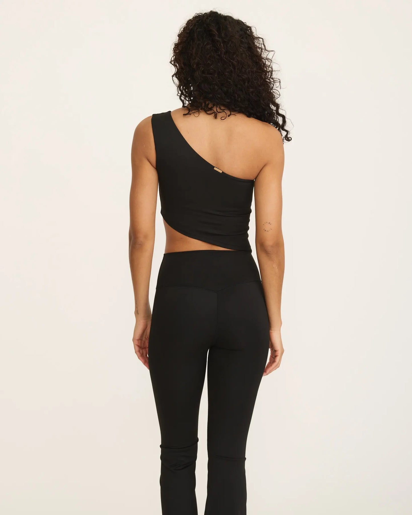Joelle One Shoulder Top - Black AMADAWEAR