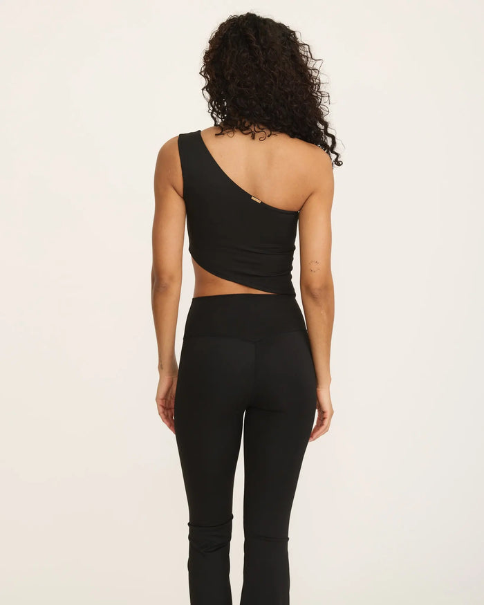 Joelle One Shoulder Top - Black AMADAWEAR
