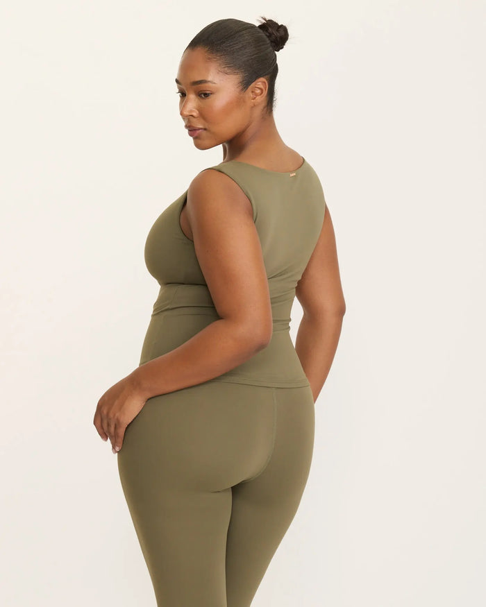 Karolina Boatneck Top - Alpine Moss AMADAWEAR