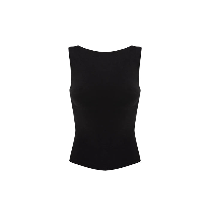 Karolina Boatneck Top - Black AMADAWEAR