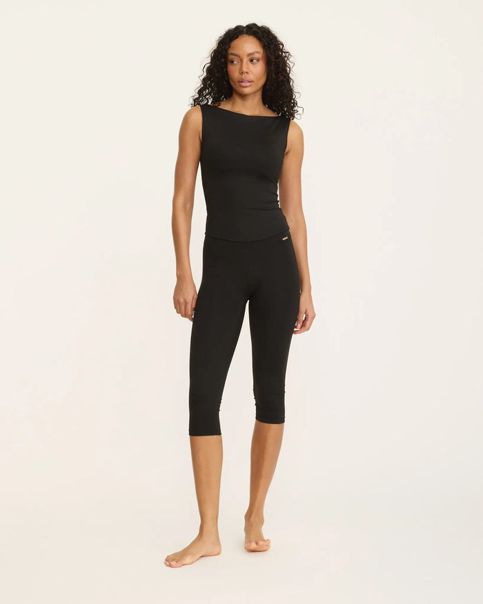 Karolina Boatneck Top - Black AMADAWEAR