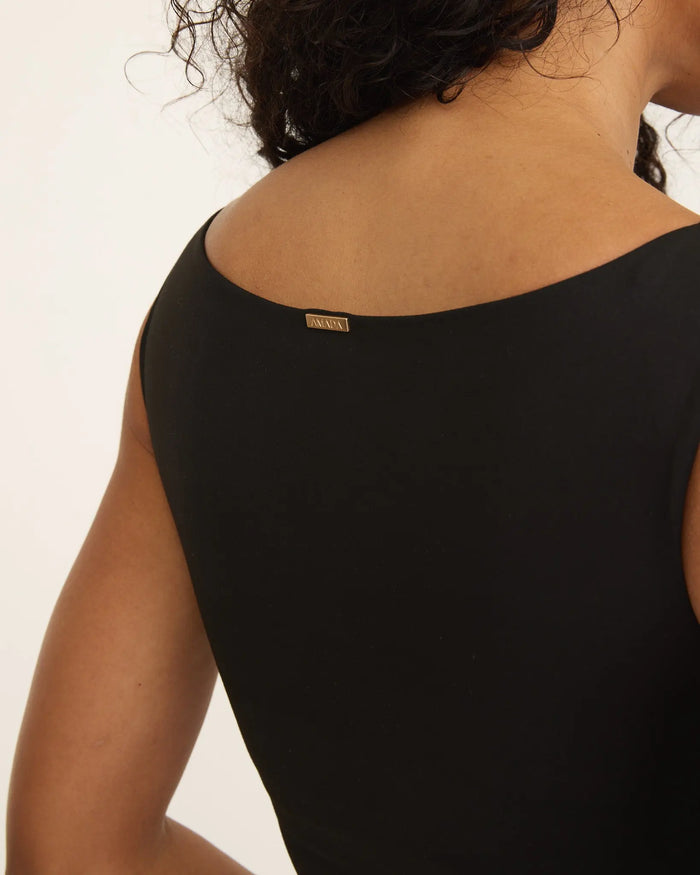 Karolina Boatneck Top - Black AMADAWEAR