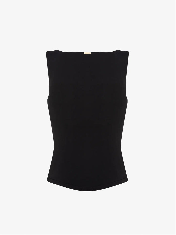 Karolina Boatneck Top - Black AMADAWEAR