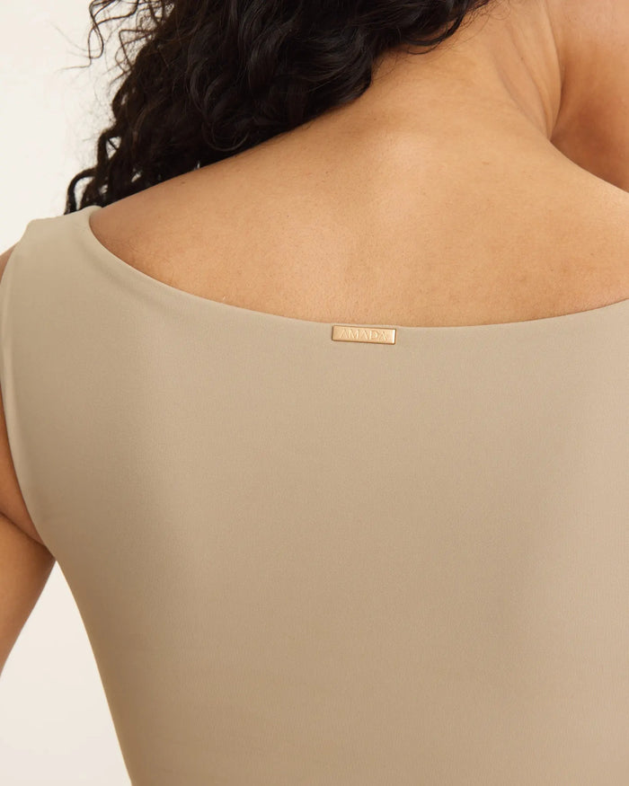 Karolina Boatneck Top - Nude AMADAWEAR