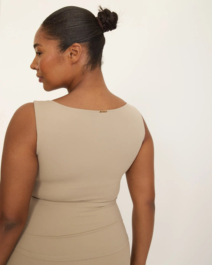 Karolina Boatneck Top - Nude AMADAWEAR