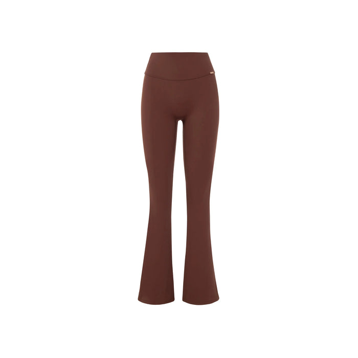 Lia Scrunched Flare Leggings - Choco AMADAWEAR