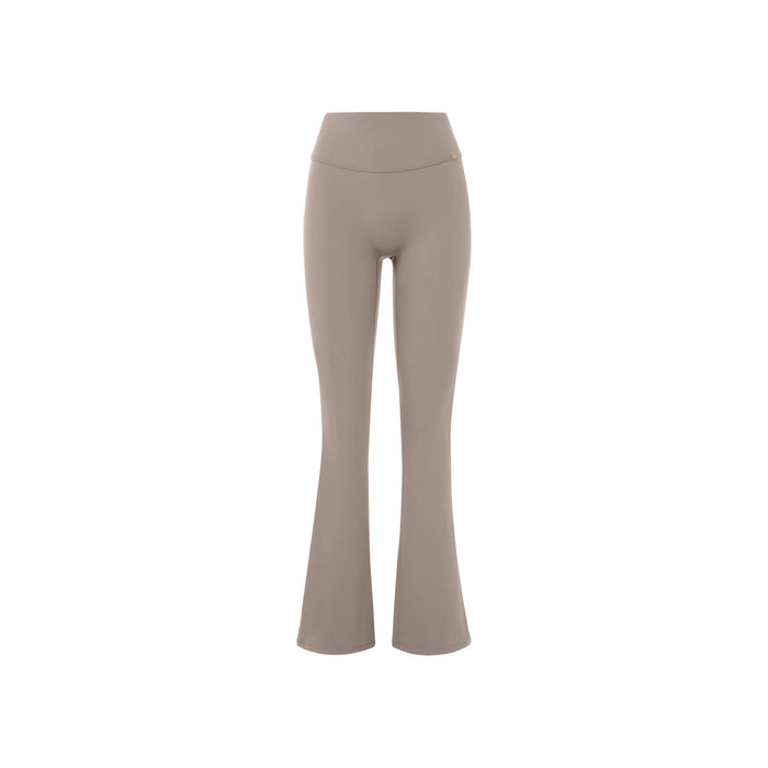 Lia Scrunched Flare Leggings - Nude AMADAWEAR