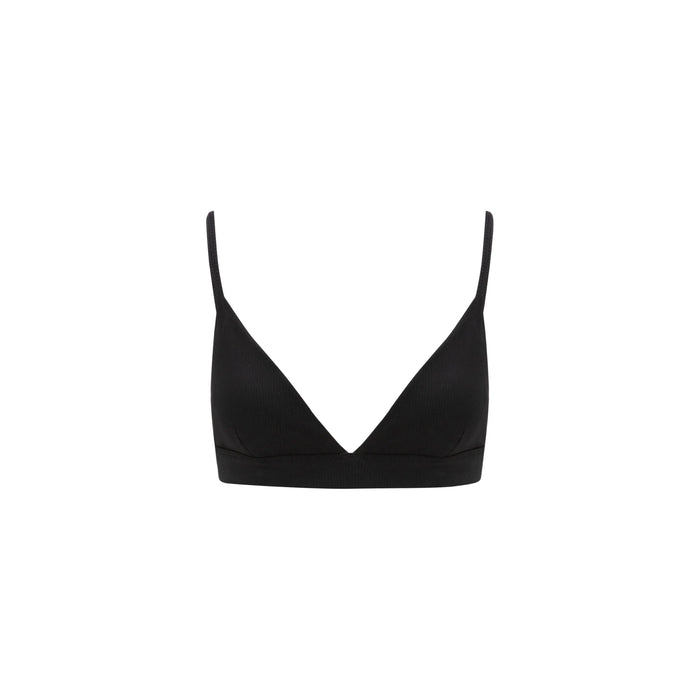 Lucia ribbed Bralette - Black AMADAWEAR